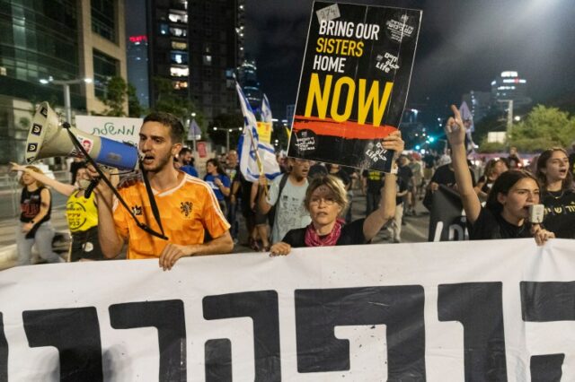 Manifestantes de Israel