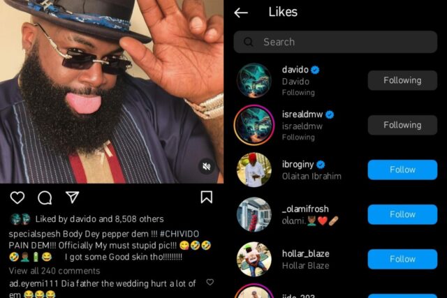 Davido gosta de postagem obscura do Special Spesh sobre Sophia Momodu