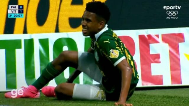Palmeiras admite 'preocupação' com nova lesão no tornozelo de Estevão Willian