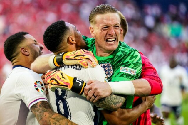 A estrela da Inglaterra Jordan Pickford na Euro 2024