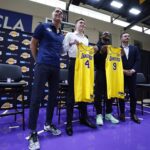 Los Angeles Lakers apresenta Bronny James e Dalton Knecht