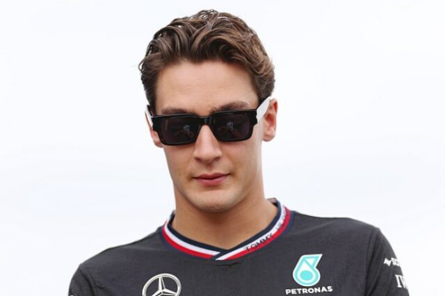 O piloto da Mercedes F1, George Russell