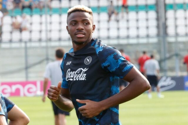 O atacante do Napoli, Victor Osimhen