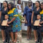 Nkechi Blessing celebra o filho ao receber o prêmio