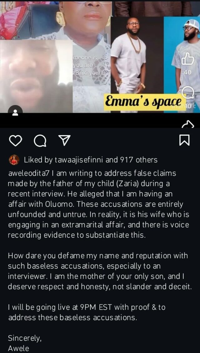 Awele Odita chama Koko Zaria em vez de MC Oluomo 