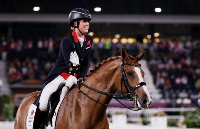 Charlotte Dujardin da equipe GB nas Olimpíadas de Tóquio