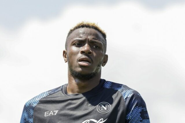 O atacante do Napoli, Victor Osimhen