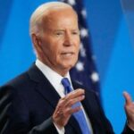 O presidente Joe Biden dá entrevista coletiva na Cúpula da OTAN de 2024 em 11 de julho de 2024 em Washington, DC.