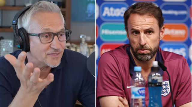 O ex-atacante da Inglaterra Gary Lineker e o técnico dos Three Lions Gareth Southgate