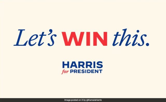 Campanha de Kamala Harris estreia novo logotipo eleitoral oficial
