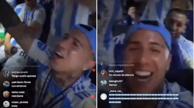 Enzo Fernandez filmou os jogadores argentinos cantando o início de um canto vil contra a França e Kylian Mbappe durante um vídeo para o Instagram após a vitória na Copa América