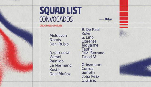 Oblak, Giménez, Lemar, Molina e Vermeeren saem da lista de convocados