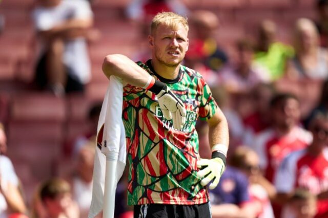 O goleiro do Arsenal e da Inglaterra, Aaron Ramsdale