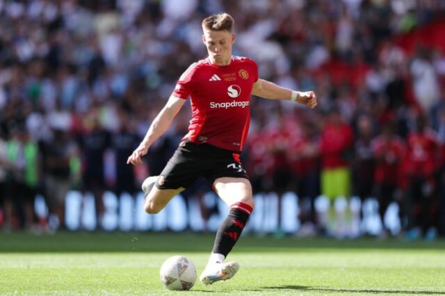 Scott McTominay do Manchester United durante a partida FA Community Shield de 2024