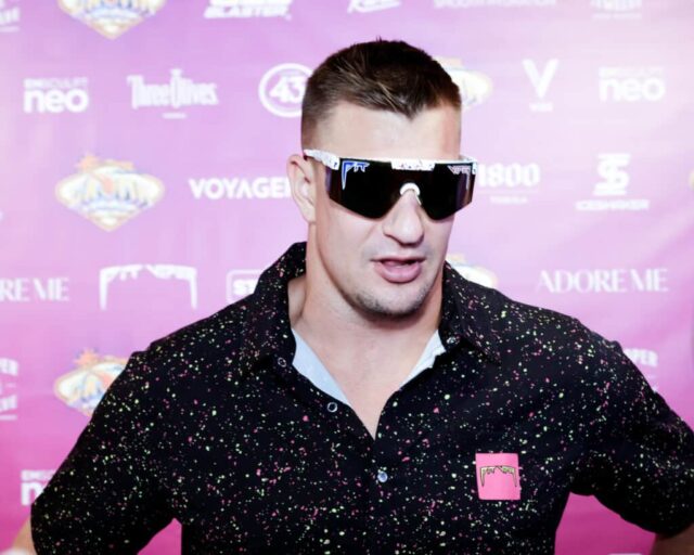 Rob Gronkowski no Rob Gronkowski's Gronk Beach Las Vegas no Encore Beach Club no Wynn Las Vegas em 29 de abril de 2022 em Las Vegas, Nevada.