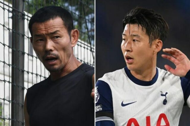 Son Heung-min e seu pai Son Woong-jung, que foi indiciado por acusações de abuso infantil