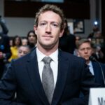 Mark Zuckerberg em audiência do Comitê Judiciário do Senado