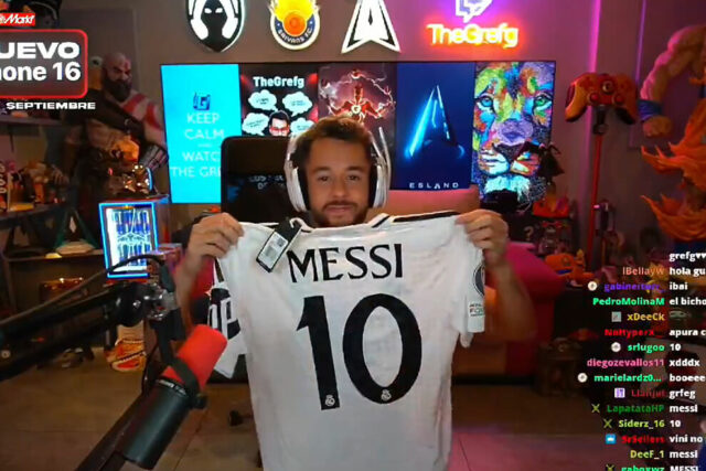 TheGrefg consegue comprar a camisa do Real Madrid com o nome de Messi