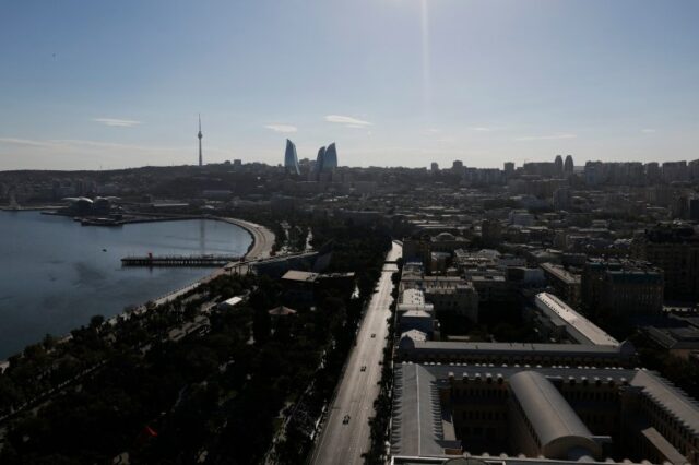 Fórmula 1 F1 - Grande Prêmio do Azerbaijão - Circuito Municipal de Baku, Baku, Azerbaijão - 15 de setembro de 2024 Vista geral durante a corrida REUTERS/Maxim Shemetov