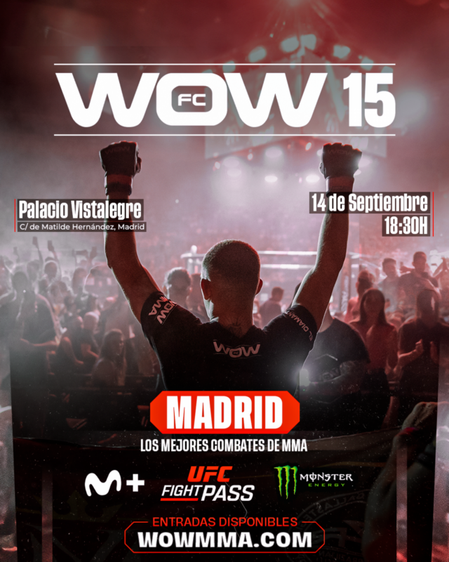 WOW 15 promete a maior noite da história do MMA espanhol