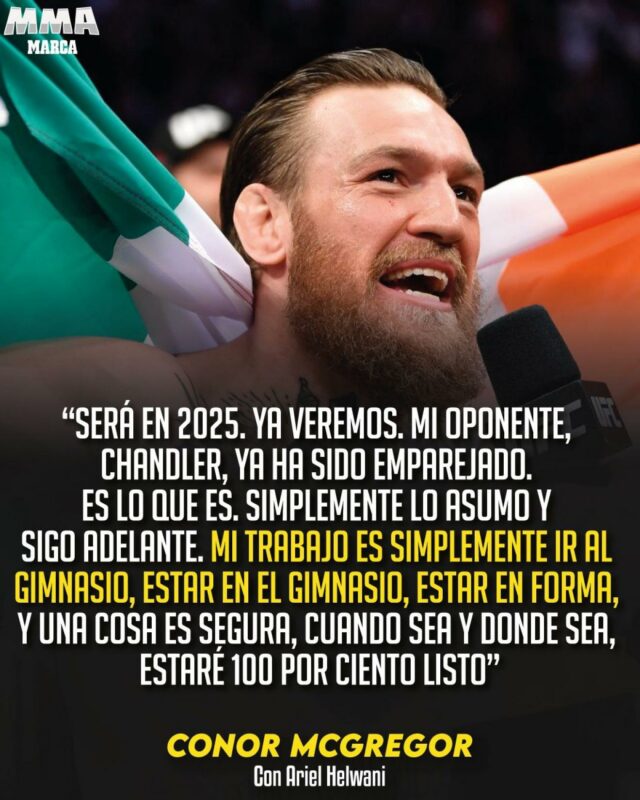 Conor McGregor confirma data de retorno: “Será em 2025”