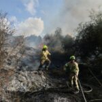 Os socorristas apagaram um incêndio na área de Lod, perto de Tel Aviv