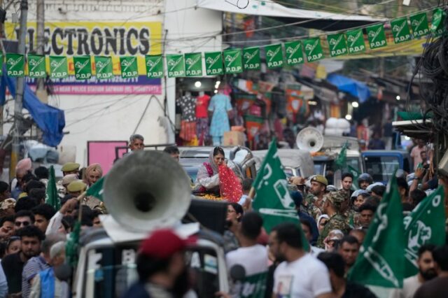 PDP comício nas eleições da Caxemira