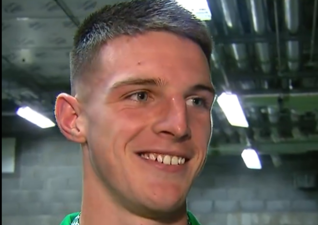 Declan Rice fez três partidas internacionais pela Irlanda