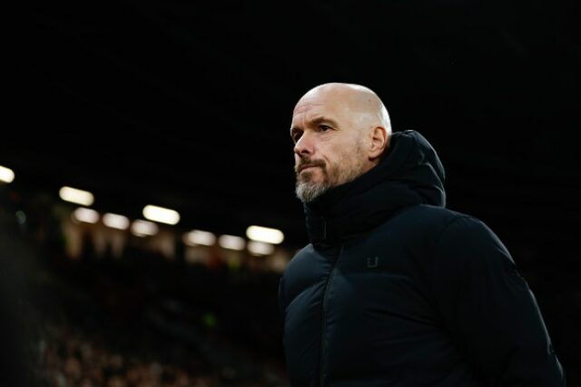 Erik ten Hag, treinador/gerente do Manchester United durante a partida da Liga dos Campeões da UEFA entre Manchester United e FC Bayern Munchen