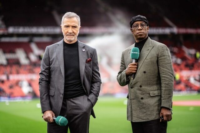 A lenda do Liverpool, Graeme Souness, e a lenda do Arsenal, Ian Wright