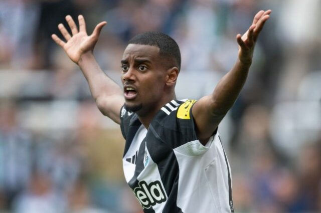 Lexander Isak do Newcastle United durante a partida da Premier League entre Newcastle United FC e Tottenham Hotspur FC