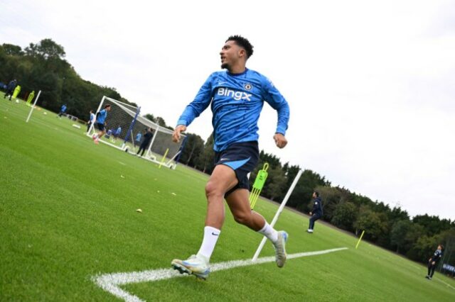 Sessão de treino do Chelsea