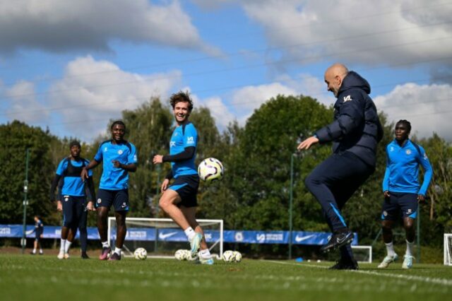 Ben Chilwell no treino do Chelsea