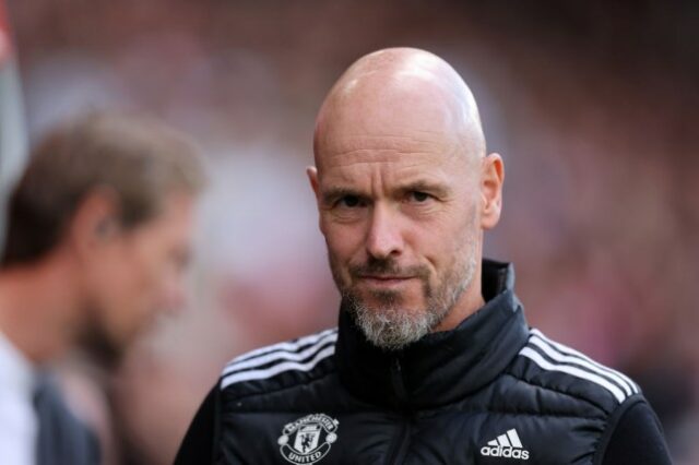 Erik ten Hag Gerente / Treinador principal do Manchester United antes da partida da Premier League entre Southampton FC e Manchester United FC