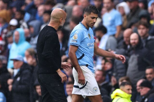 Rodri, astro do Manchester City, se lesiona contra o Arsenal