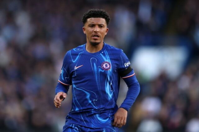 Jadon Sancho em ação pelo Chelsea