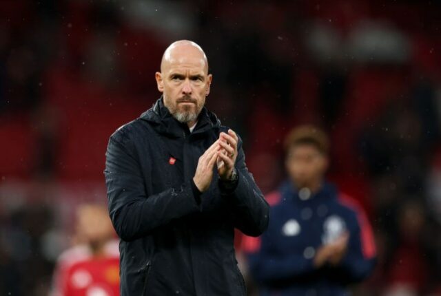 O técnico do Man Utd, Erik ten Hag