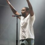 O rapper Kendrick Lamar se apresenta ao vivo no Okeechobee Music & Arts Festival na Flórida