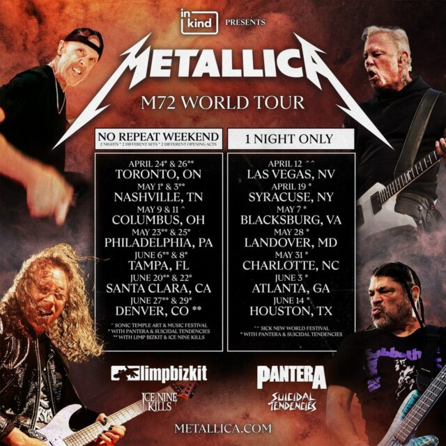 Metallica: turnê mundial M72