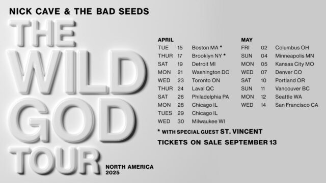 Nick Cave e as Bad Seeds: The Wild God Tour