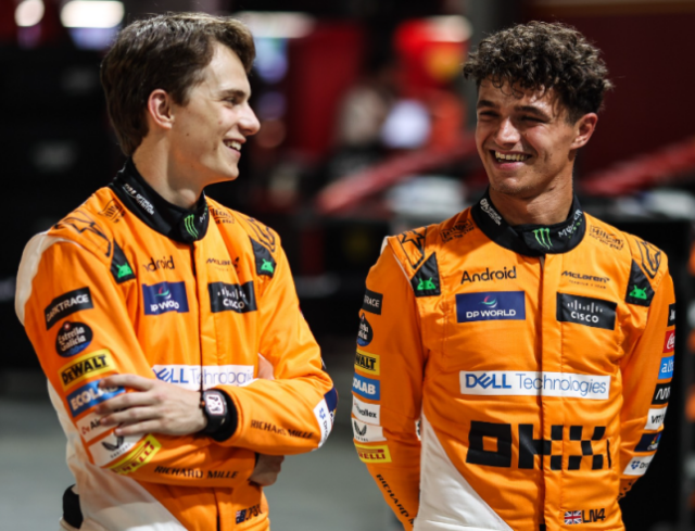 A dupla da McLaren Oscar Piastri e Lando Norris planejam trabalhar juntos