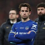 LONDRES, INGLATERRA - 25 DE FEVEREIRO: Ben Chilwell, do Chelsea, parece abatido em tempo integral após a derrota do time na partida final da Carabao Cup entre Chelsea e Liverpool, no Estádio de Wembley, em 25 de fevereiro de 2024, em Londres, Inglaterra. (Foto de Chris Lee - Chelsea FC/Chelsea FC via Getty Images)