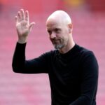 O técnico do Manchester United, Erik ten Hag, antes da partida da Premier League no St. Mary's Stadium, Southampton