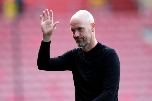 O técnico do Manchester United, Erik ten Hag, antes da partida da Premier League no St. Mary's Stadium, Southampton