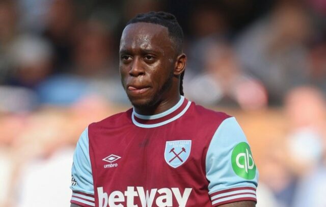 Aaron Wan-Bissaka do West Ham United durante a partida da Premier League entre Fulham FC e West Ham United FC em Craven Cottage em 14 de setembro de 2024 em Londres, Inglaterra