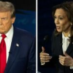 Donald Trump e Kamala Harris no debate da ABC em 10 de setembro (Crédito: ABC News/Michael Le Brecht II)