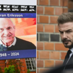 David Beckham estava entre os enlutados que chegaram cedo para o funeral de Sven-Goran Eriksson