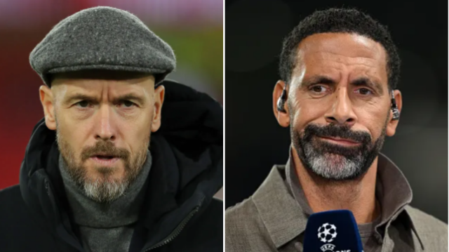 Erik ten Hag e a lenda do Manchester United Rio Ferdinand