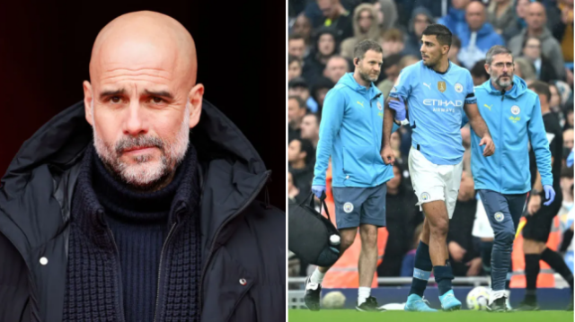 Pep Guardiola e a estrela lesionada do Manchester City, Rodri