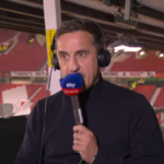 Gary Neville, ex-zagueiro do Manchester United, em Old Trafford